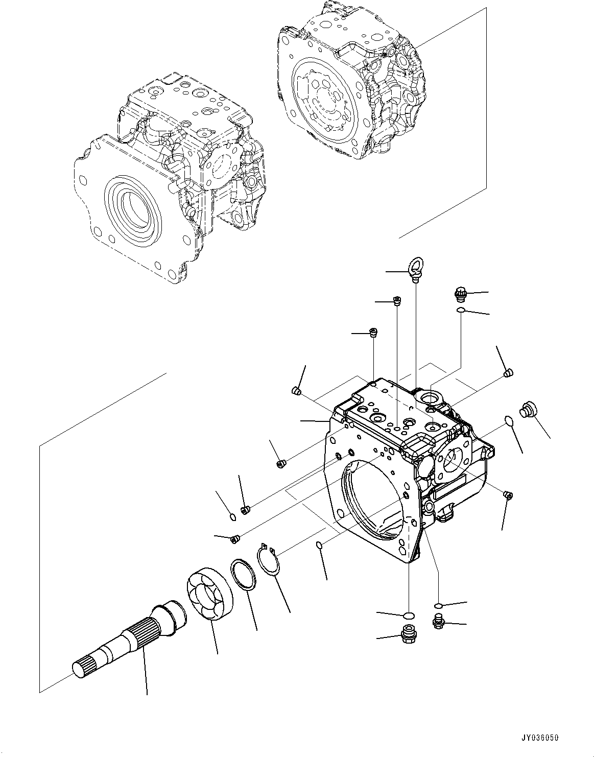 Case Assembly, Rear (708-2H-04910) KOMATSU