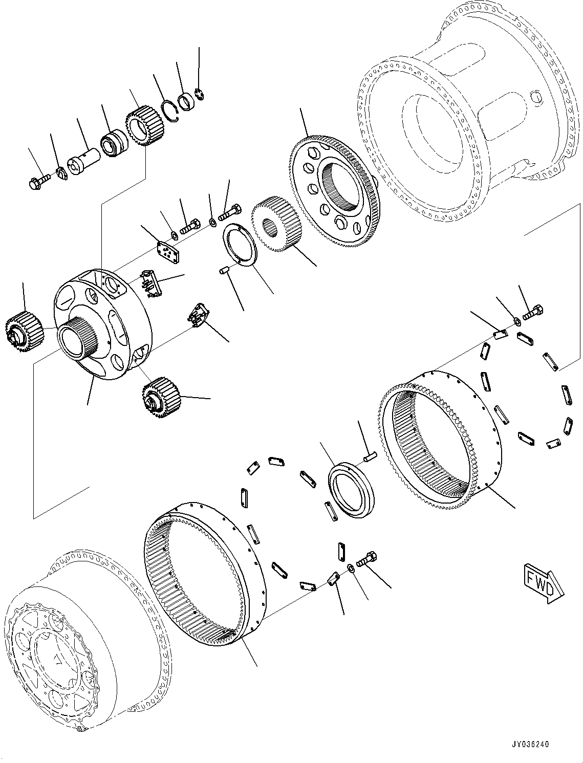 Final Drive Assembly, For Extreme Cold Area Specification (-40 deg C) 562-22-50830 KOMATSU