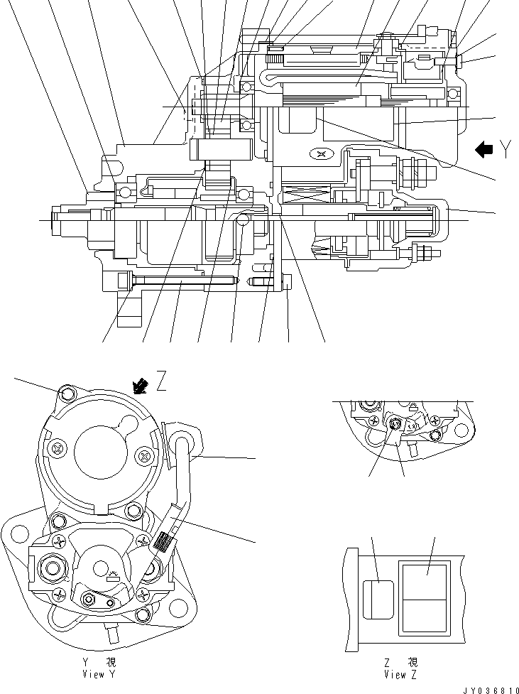 STARTING MOTOR ASS'Y,(3.0KW) 600-863-3211 KOMATSU