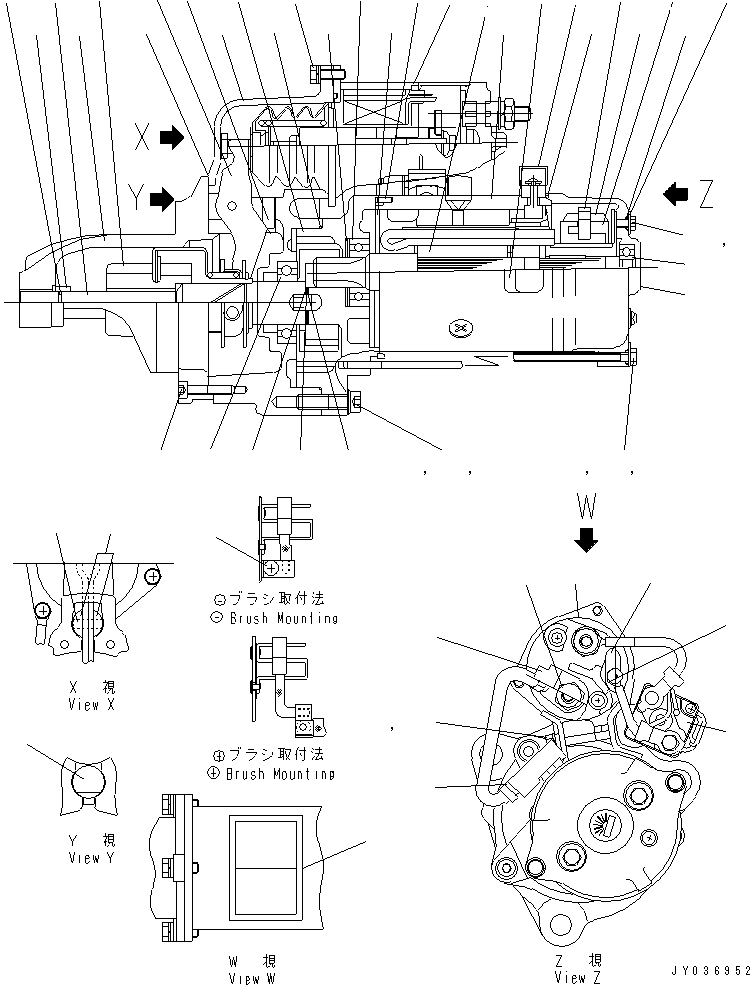 STARTING MOTOR ASS'Y,(7.5KW) 600-813-6413 KOMATSU