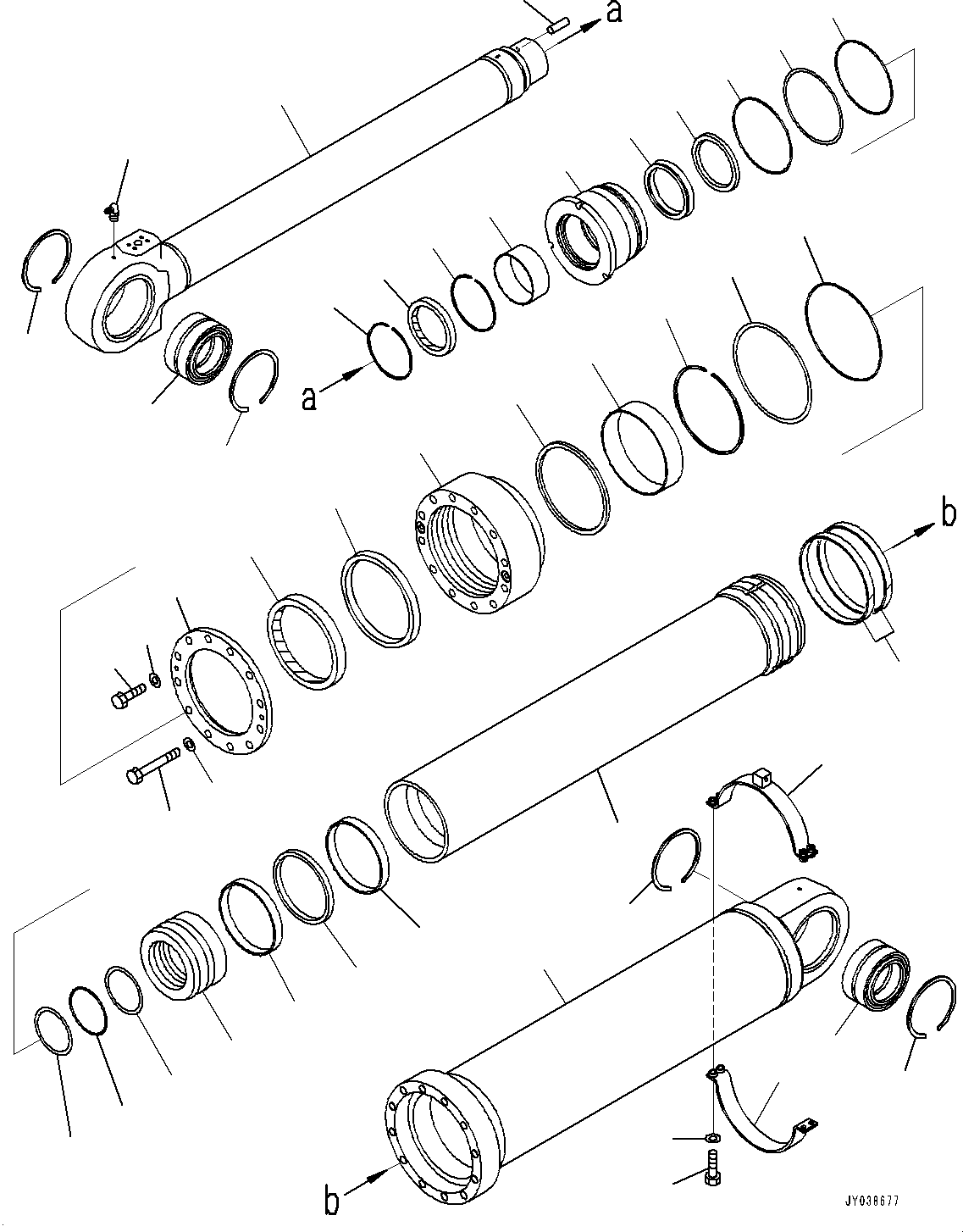 Кольцо поршневое (ремкомплект K18) 707-44-21180 KOMATSU