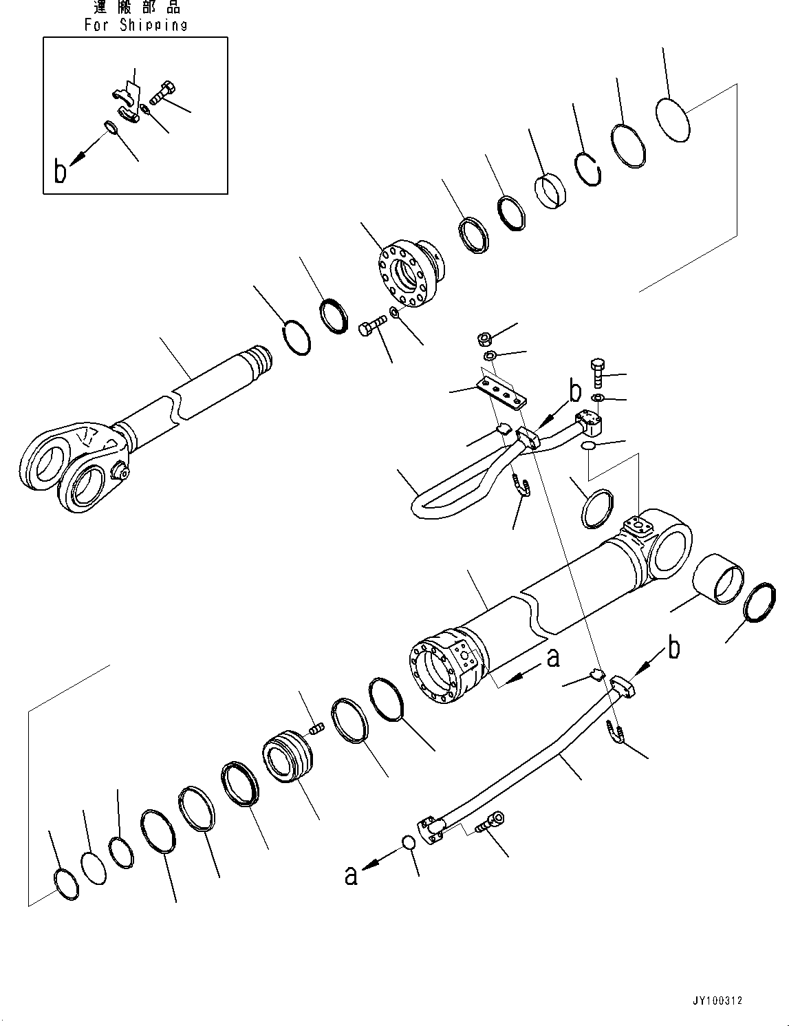 Cylinder Assembly, R.H. 707-G1-07280 KOMATSU