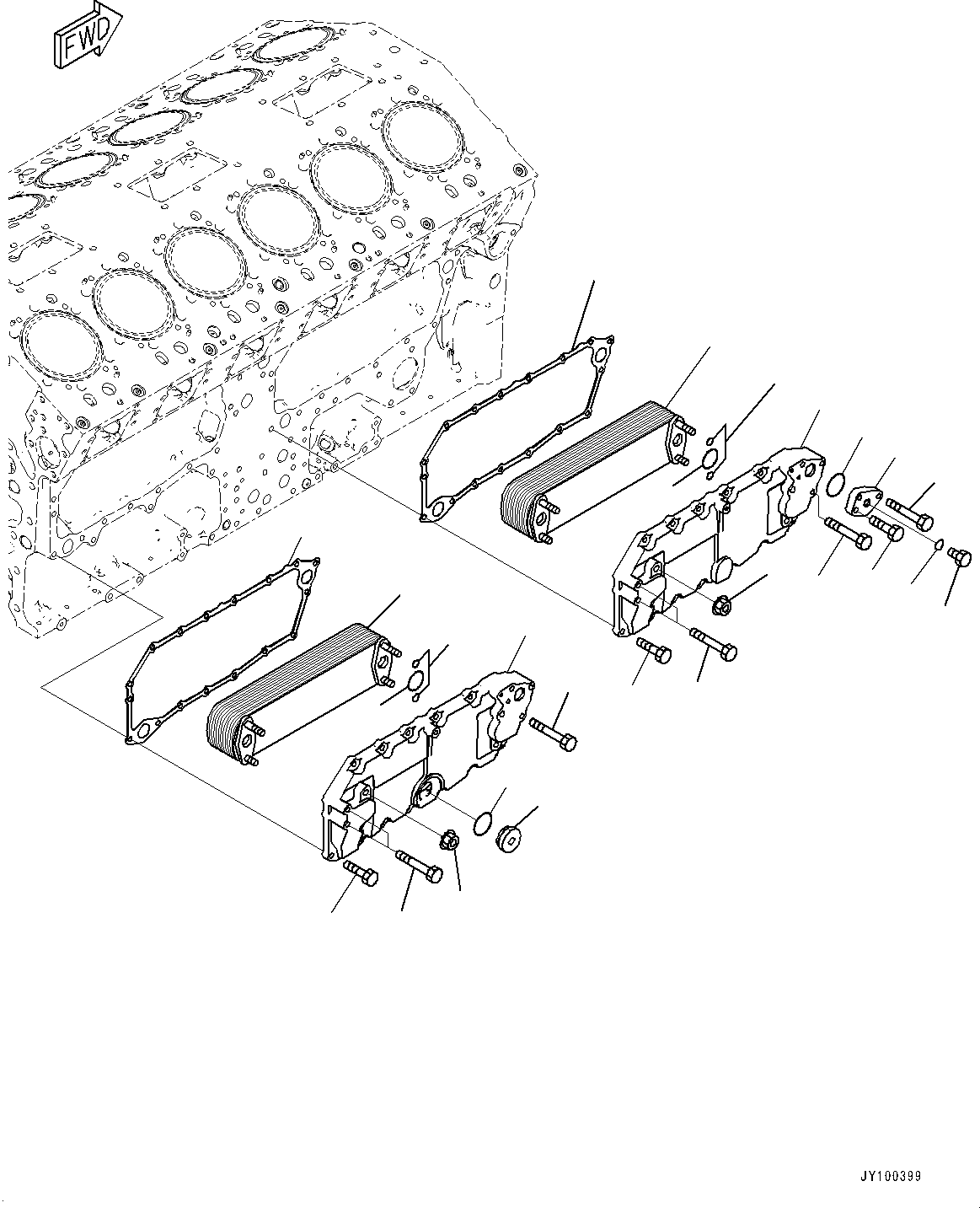 Oil Cooler Assembly 6266-61-2700 KOMATSU