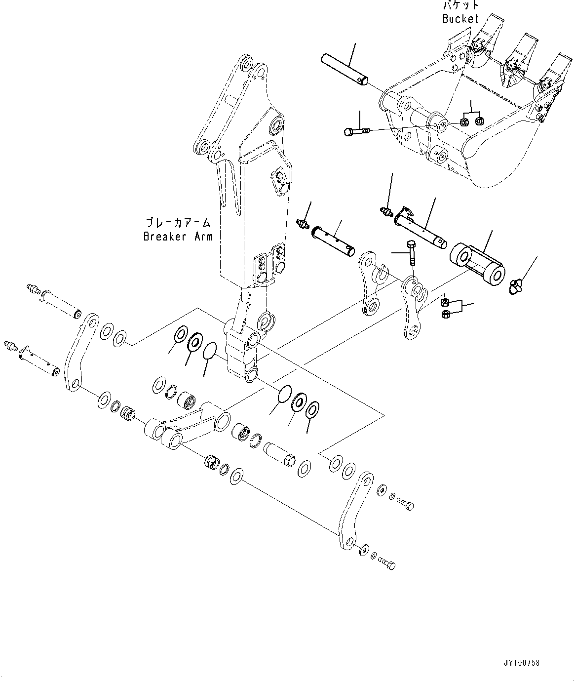Палец 22J-70-55580 KOMATSU