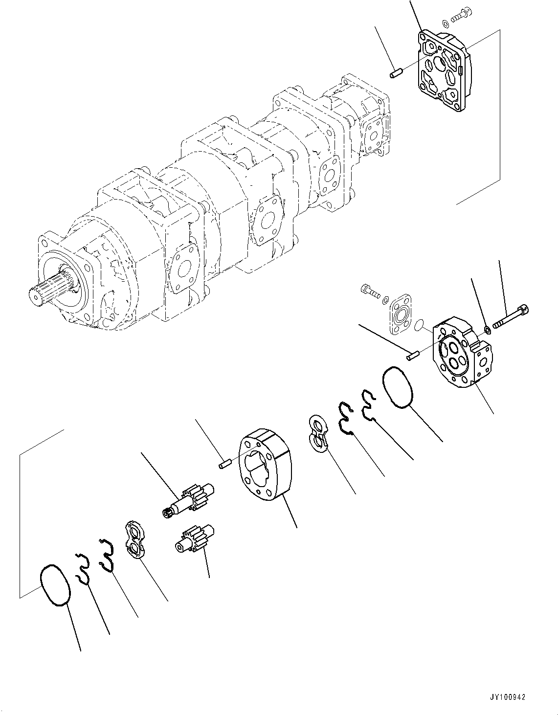 Pump Assembly, Gear (SAR 22) 705-12-27530 KOMATSU