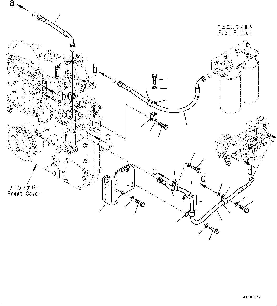 Шланг с торцевым уплотнением 02763-G0403 KOMATSU