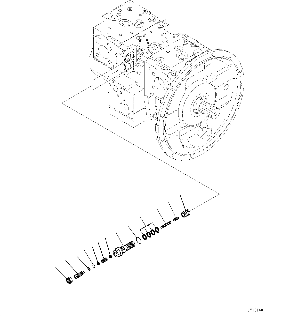 VALVE ASSEMBLY,  LS (708-2G-03340) KOMATSU