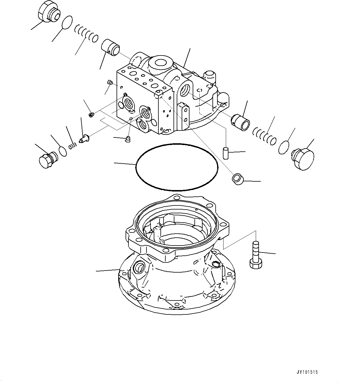 Motor Subassembly, With Swing Shock Pressure Reducing Valve 706-7G-03210 KOMATSU