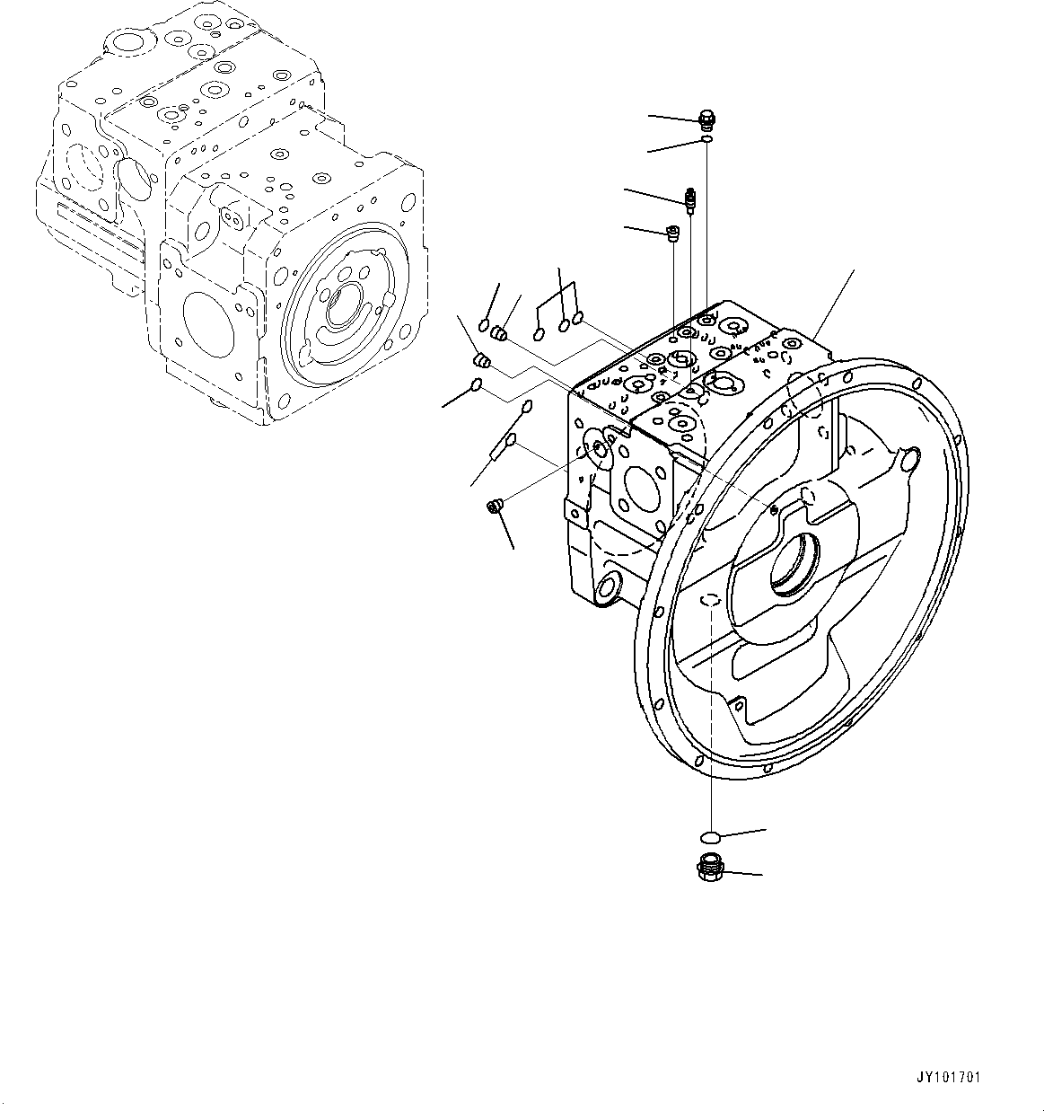 Насос (подузел) (708-2J-01030) KOMATSU