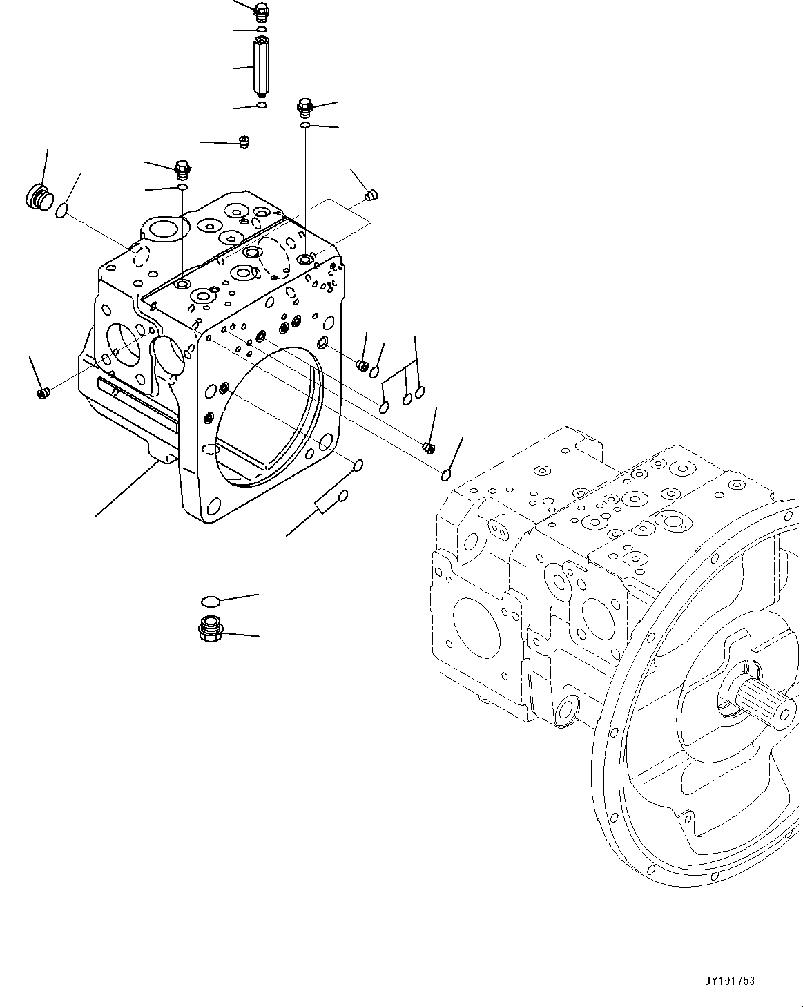 Case Assembly, Rear (708-2J-04260) KOMATSU