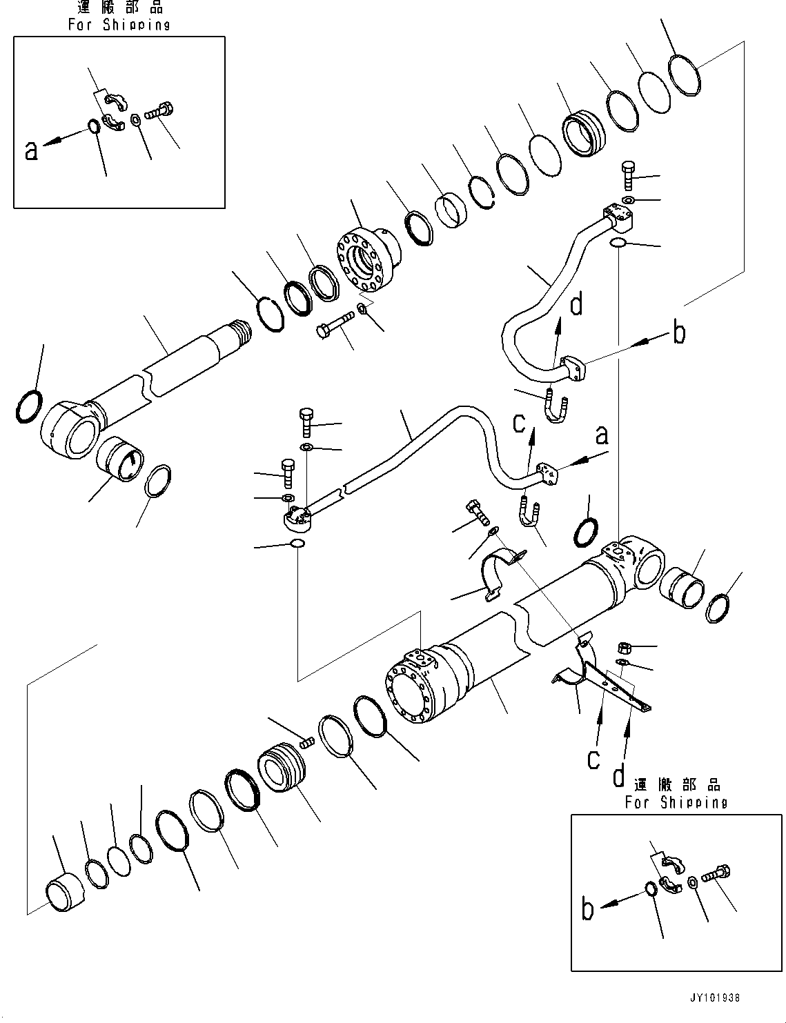 Цилиндр в сборе 707-H1-X6081 KOMATSU
