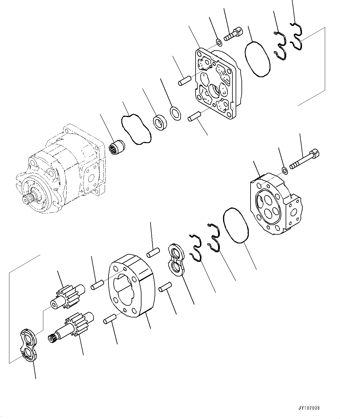 Шестерня ведущая 705-17-28450 KOMATSU