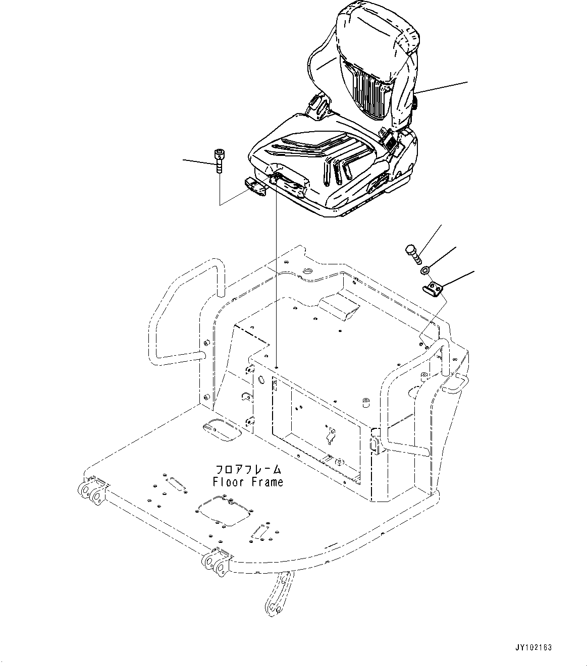 OPERATOR'S SEAT, ASSEMBLY 22N-57-R2530 KOMATSU