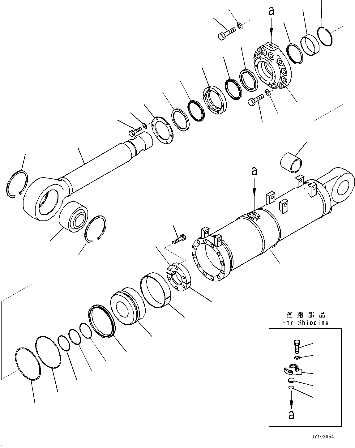 Цилиндр в сборе 707-H1-02731 KOMATSU