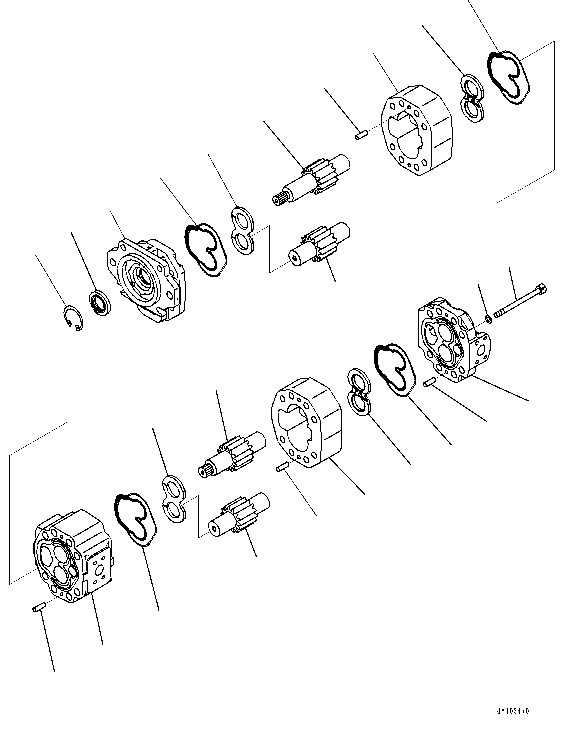 Pump Assembly, Gear (SDR (30) 90 + 90) 705-95-03030 KOMATSU