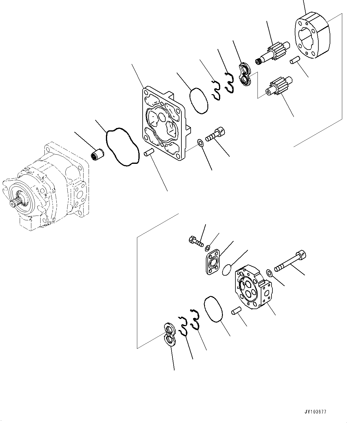 Pump Assembly, Gear (SAR (1) 32) 705-34-30540 KOMATSU