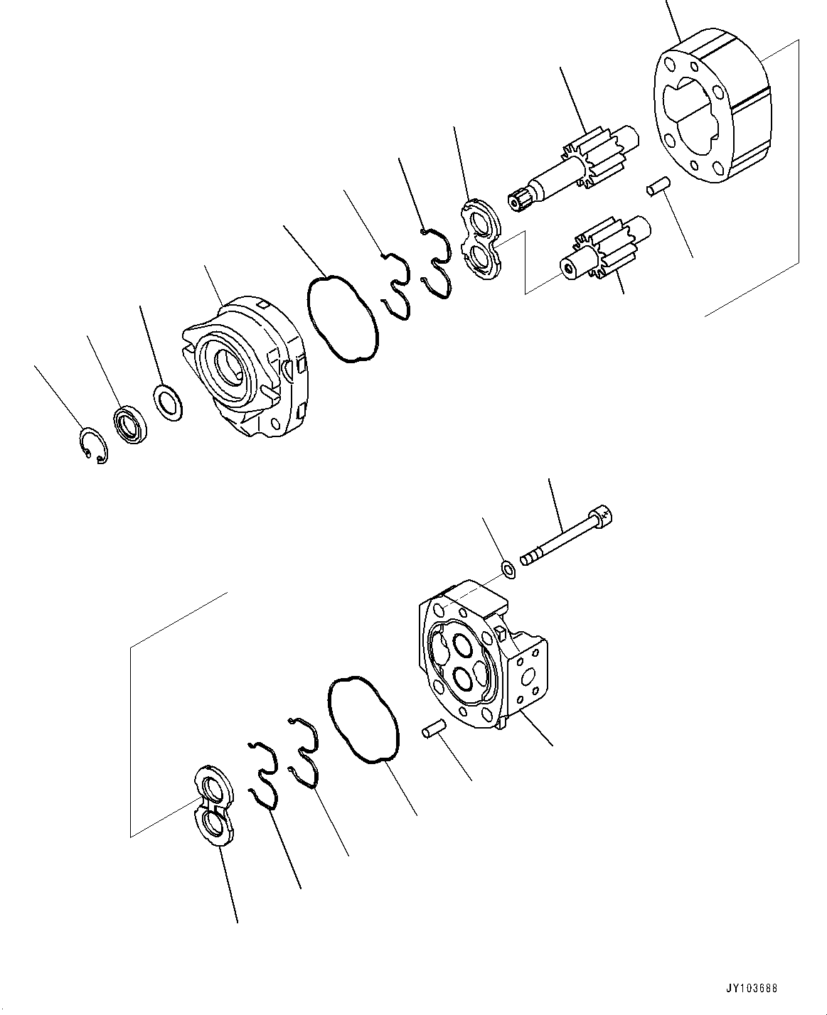 Pump Assembly, Gear (SAR (2) 50 A1SS) 705-22-34A10 KOMATSU