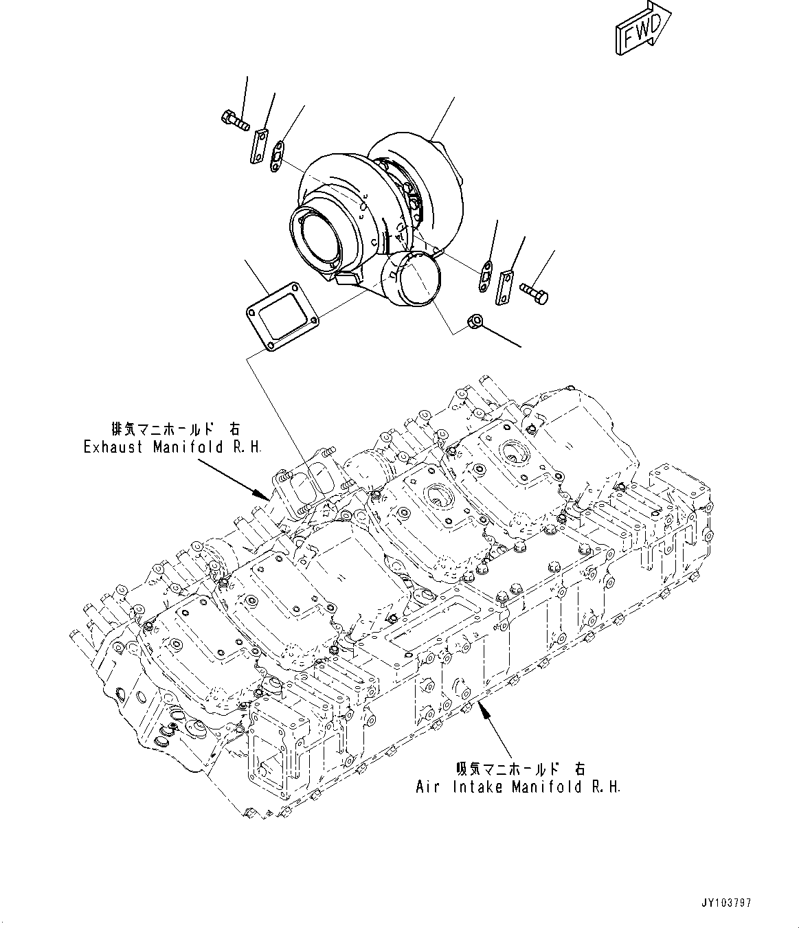 Turbocharger 6505-67-5210 KOMATSU