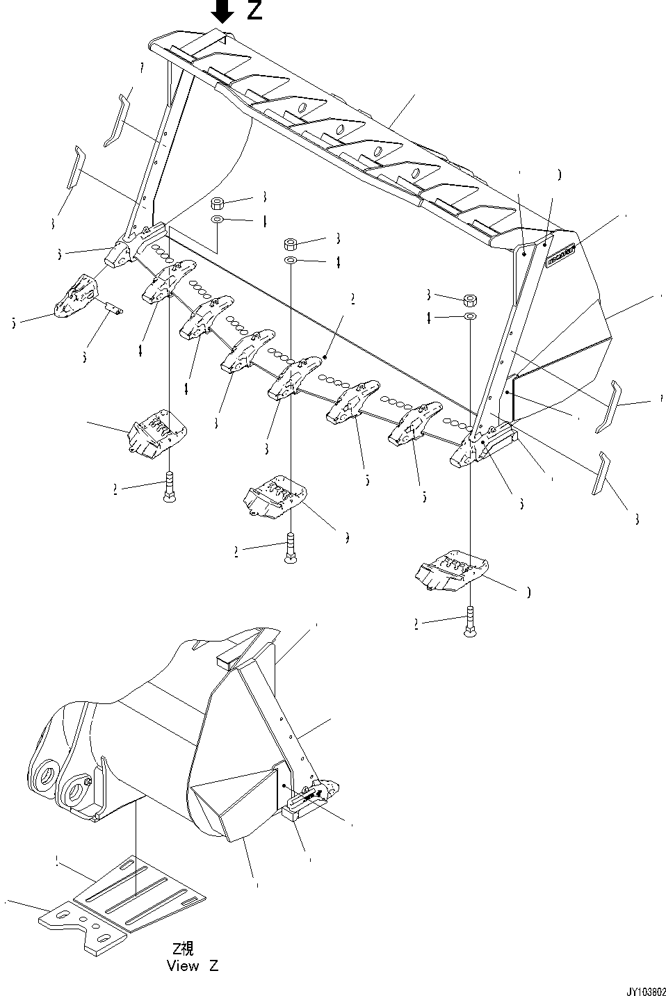 Bucket Assembly 427-70-43601 KOMATSU
