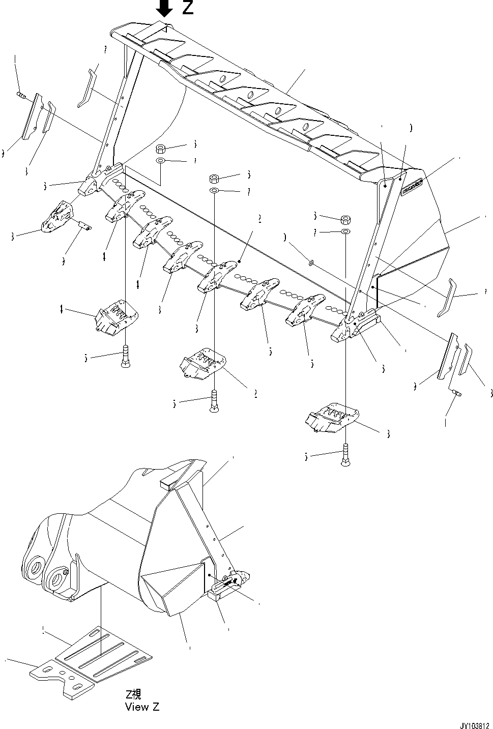 Bucket Assembly 427-70-43901 KOMATSU