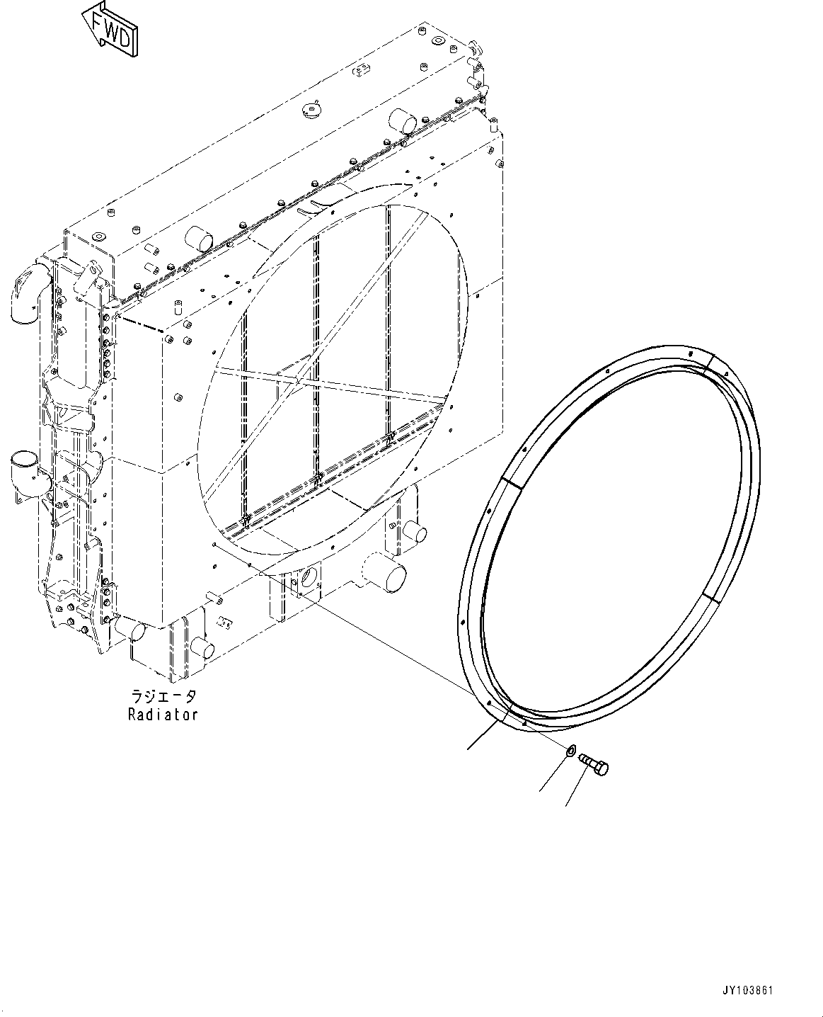 Кожух вентилятора 561-03-91150 KOMATSU
