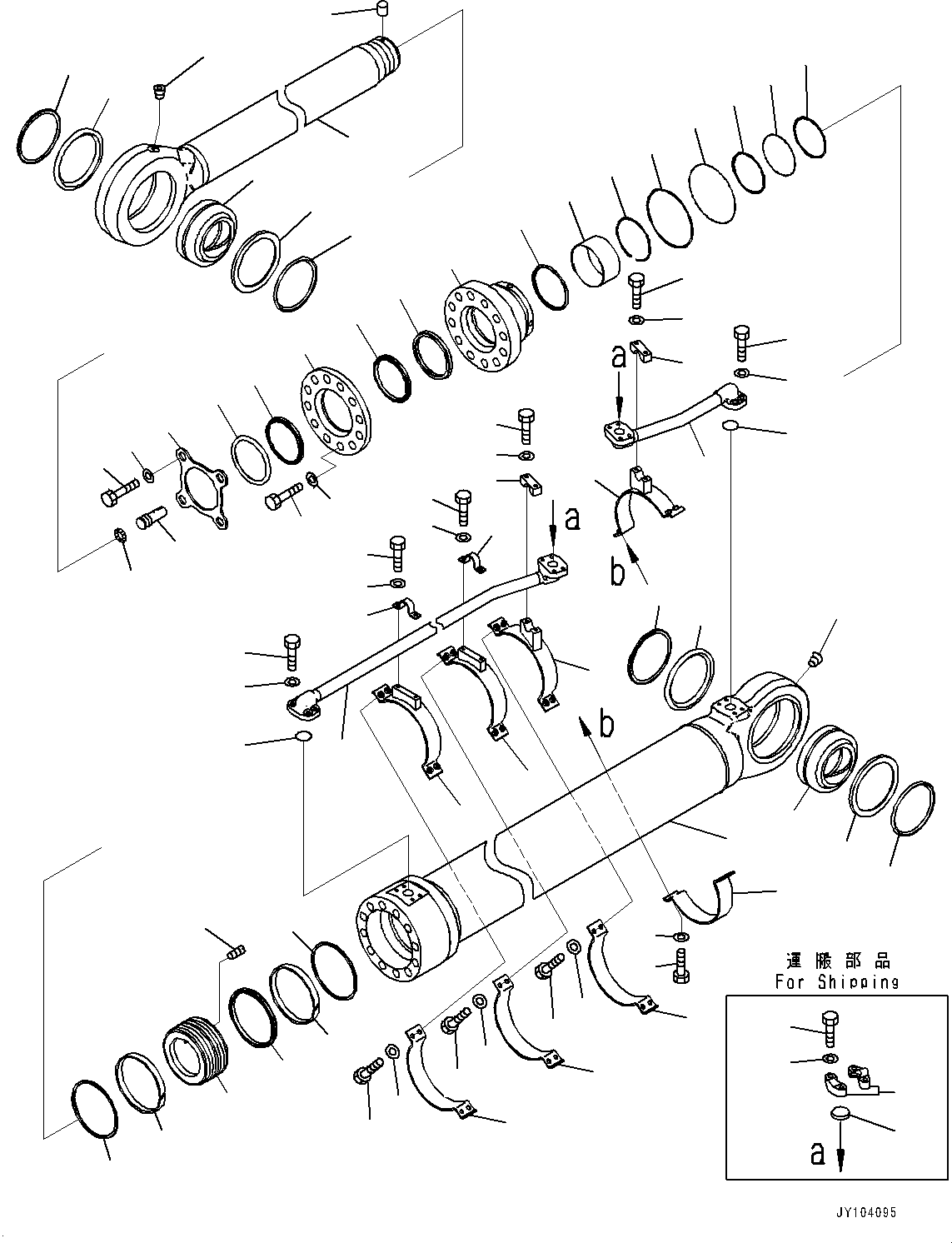 Шток поршня 707-58-16340 KOMATSU