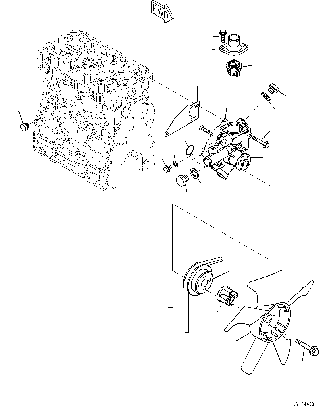PUMP ASSEMBLY, WATER YM119E10-42001 KOMATSU