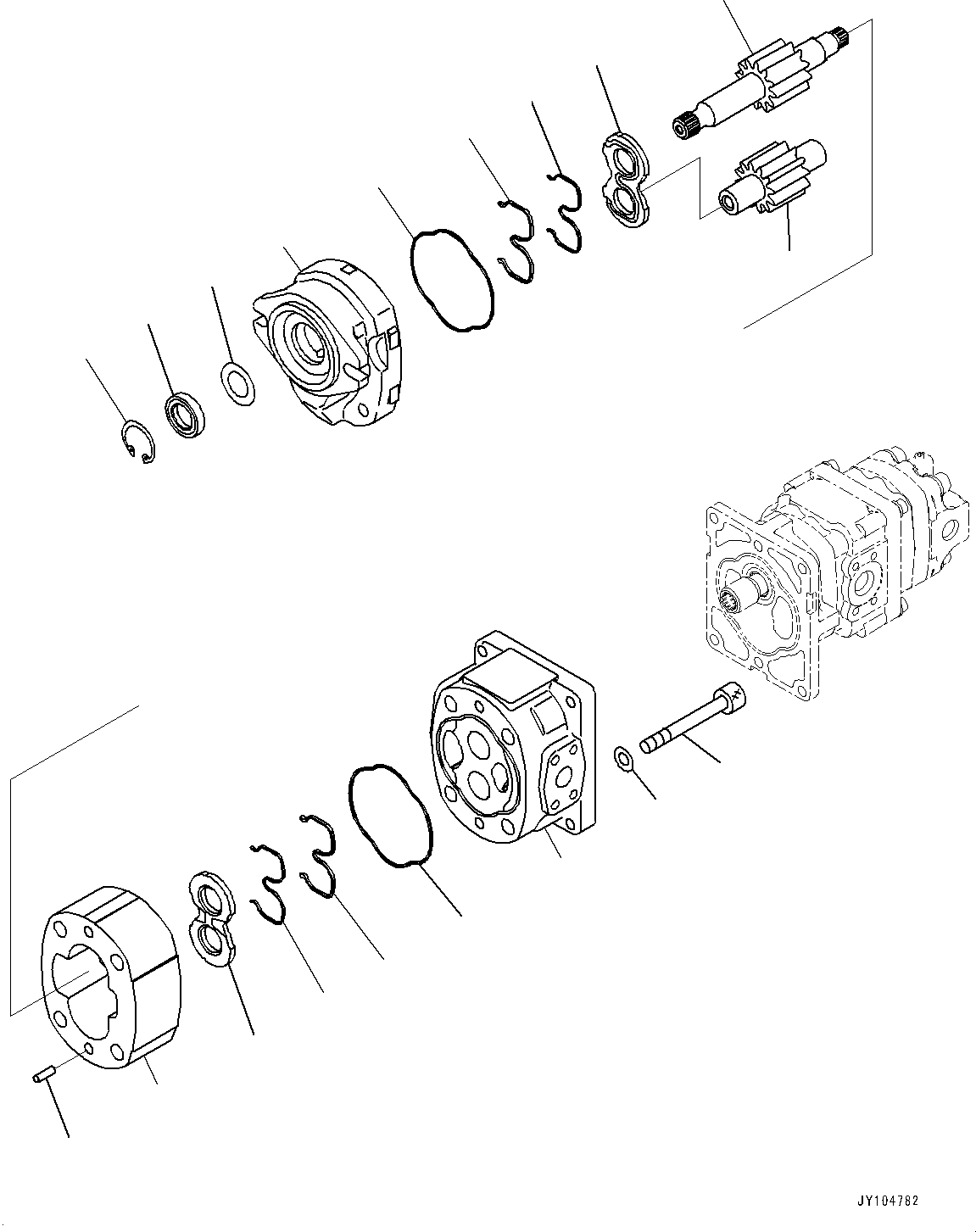 Pump Assembly, Gear (SAR (2) 50 A1SSF) 705-38-34210 KOMATSU