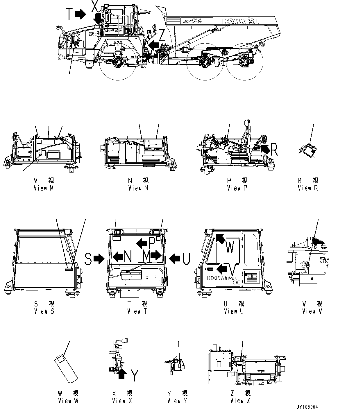 Табличка рекомендаций по торможению ретардером 56B-93-53460 KOMATSU