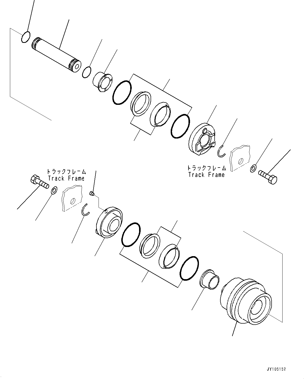 Опорный каток в сборе 22N-30-34101 KOMATSU