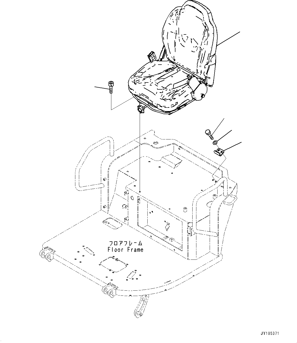 OPERATOR'S SEAT, ASSEMBLY 22N-57-R2510 KOMATSU