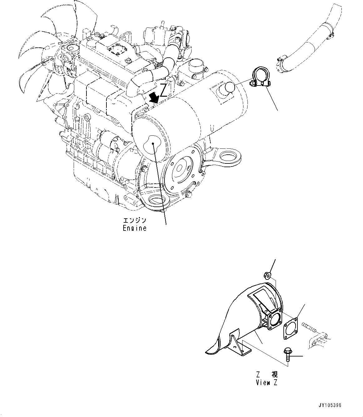 Глушитель YM529240-13521 KOMATSU
