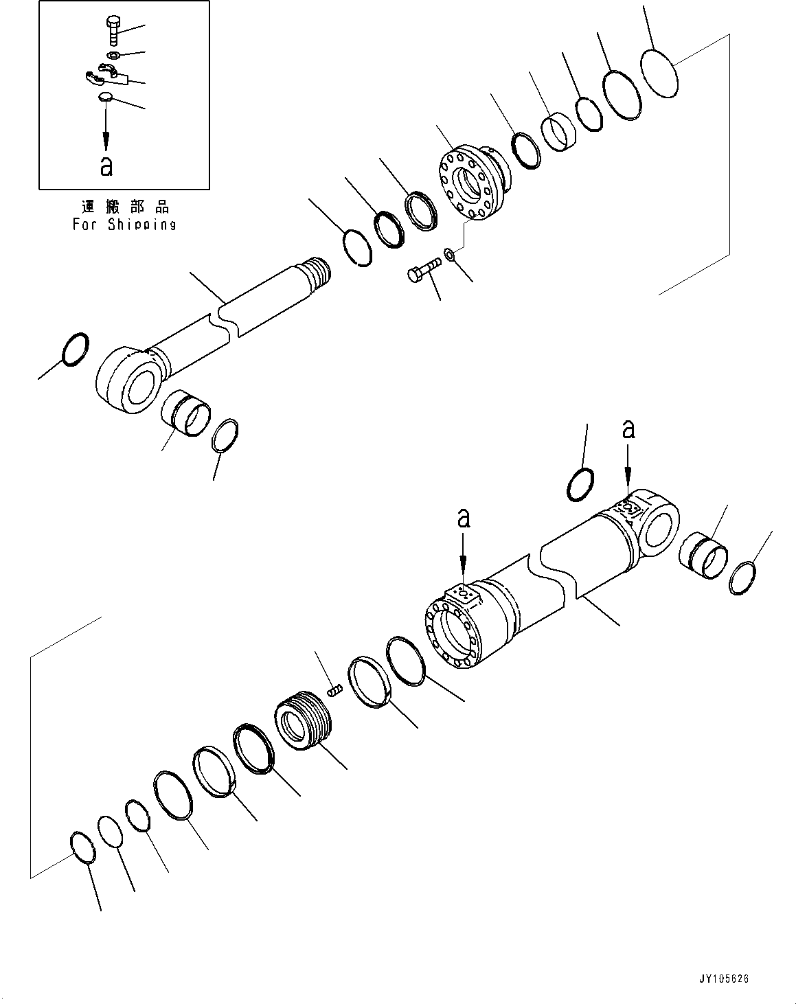 Шток поршня 707-58-12830 KOMATSU