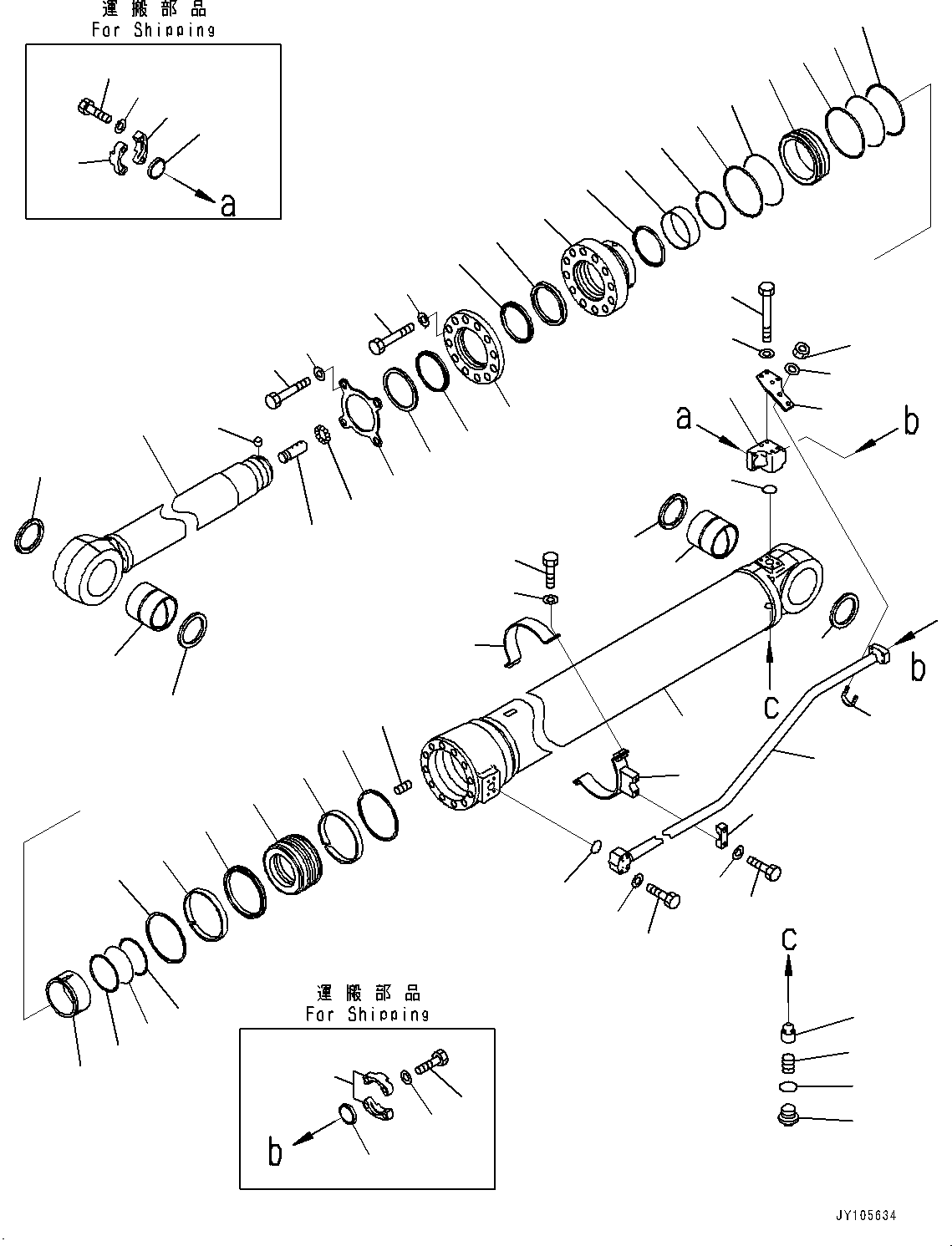 Шток поршня 707-58-13420 KOMATSU