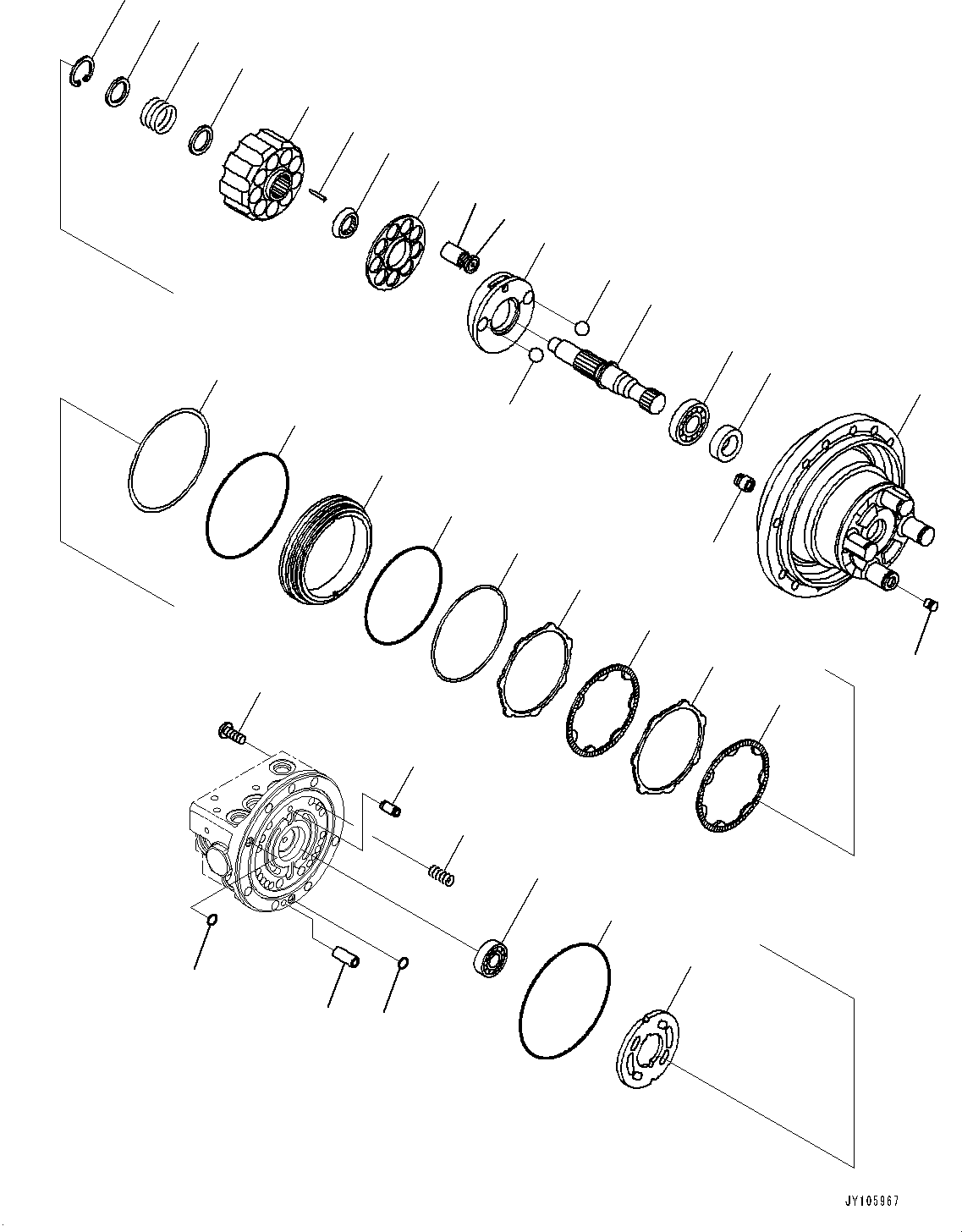 HYDRAULIC MOTOR, ASSEMBLY FUPMV-007B-9800A KOMATSU