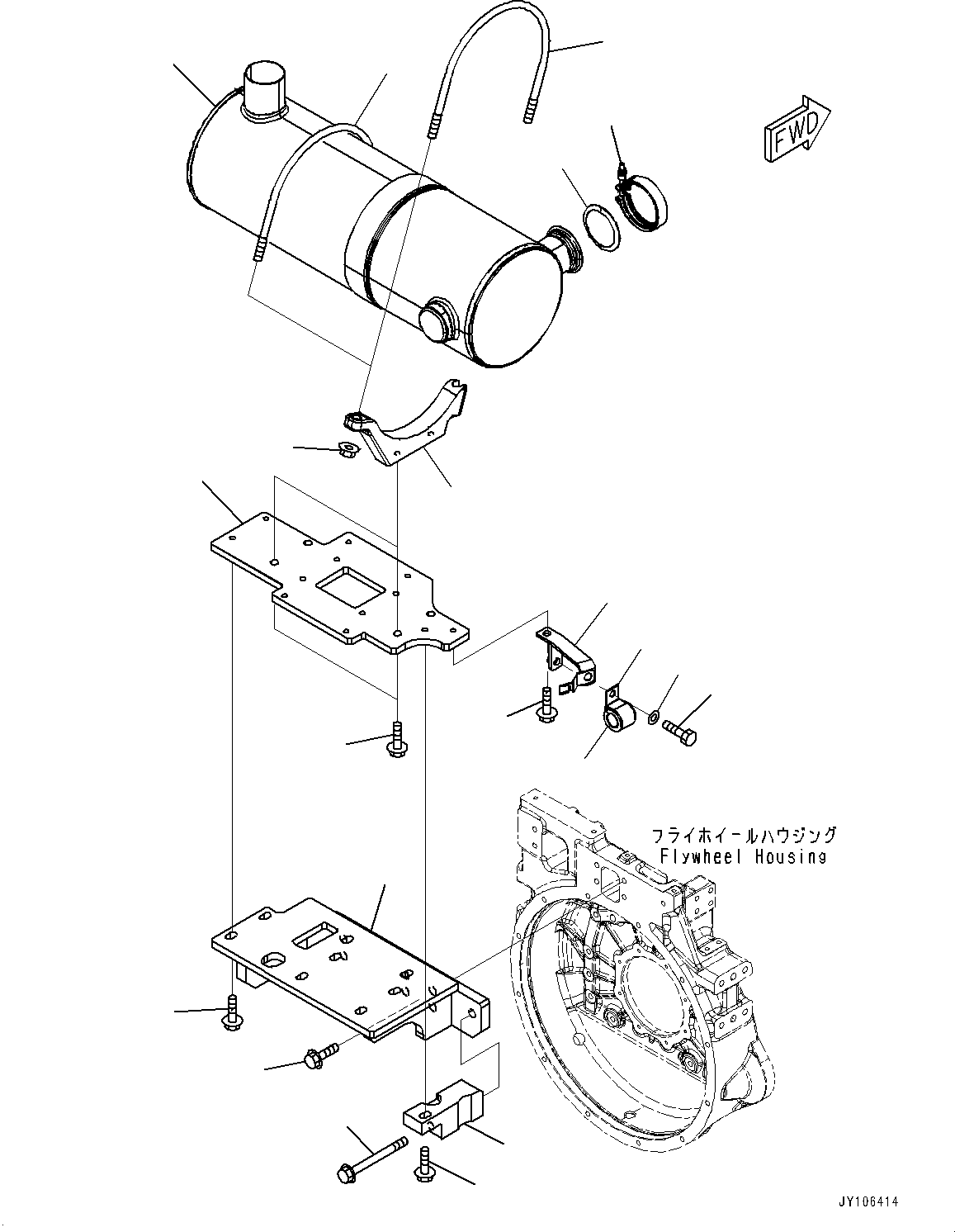 Komatsu diesel Oxidation Catalyst (KDOC) Assembly 6533-01-0311 KOMATSU