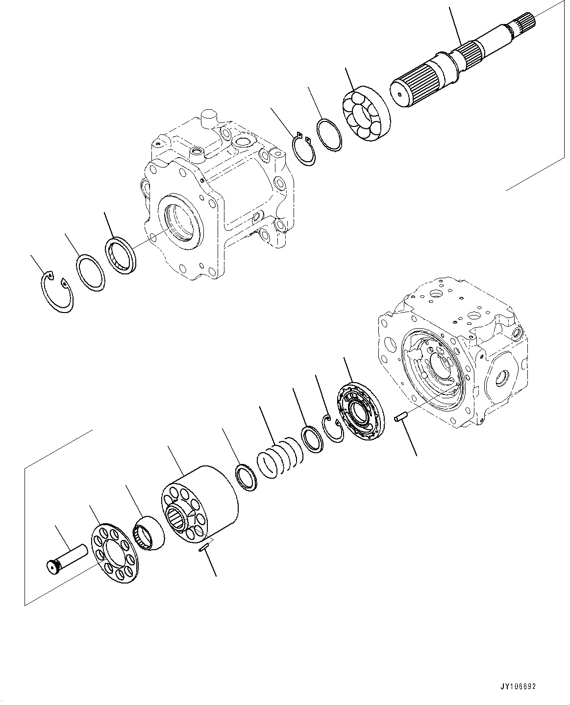 Shaft, Front (708-2K-12141) KOMATSU