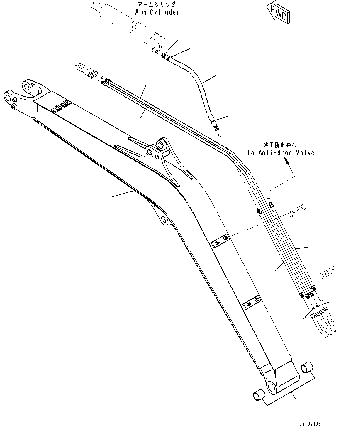 Трубка 22F-62-R2110 KOMATSU