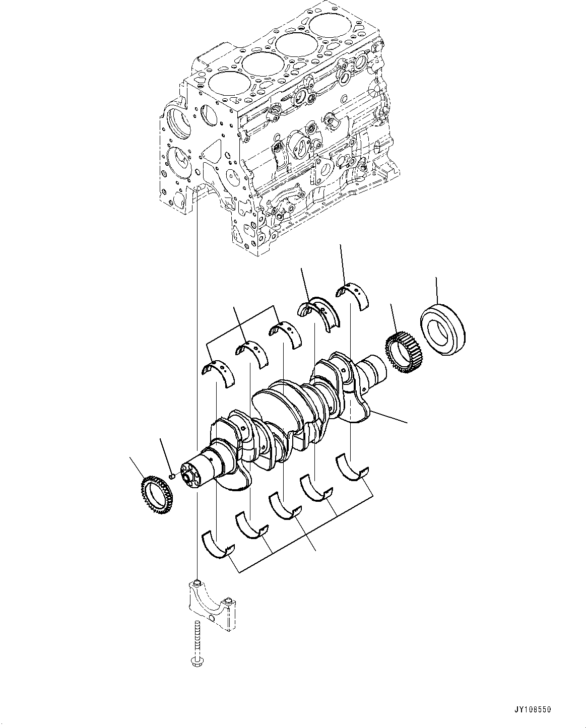 Crankshaft Assembly 6757-01-1310 KOMATSU