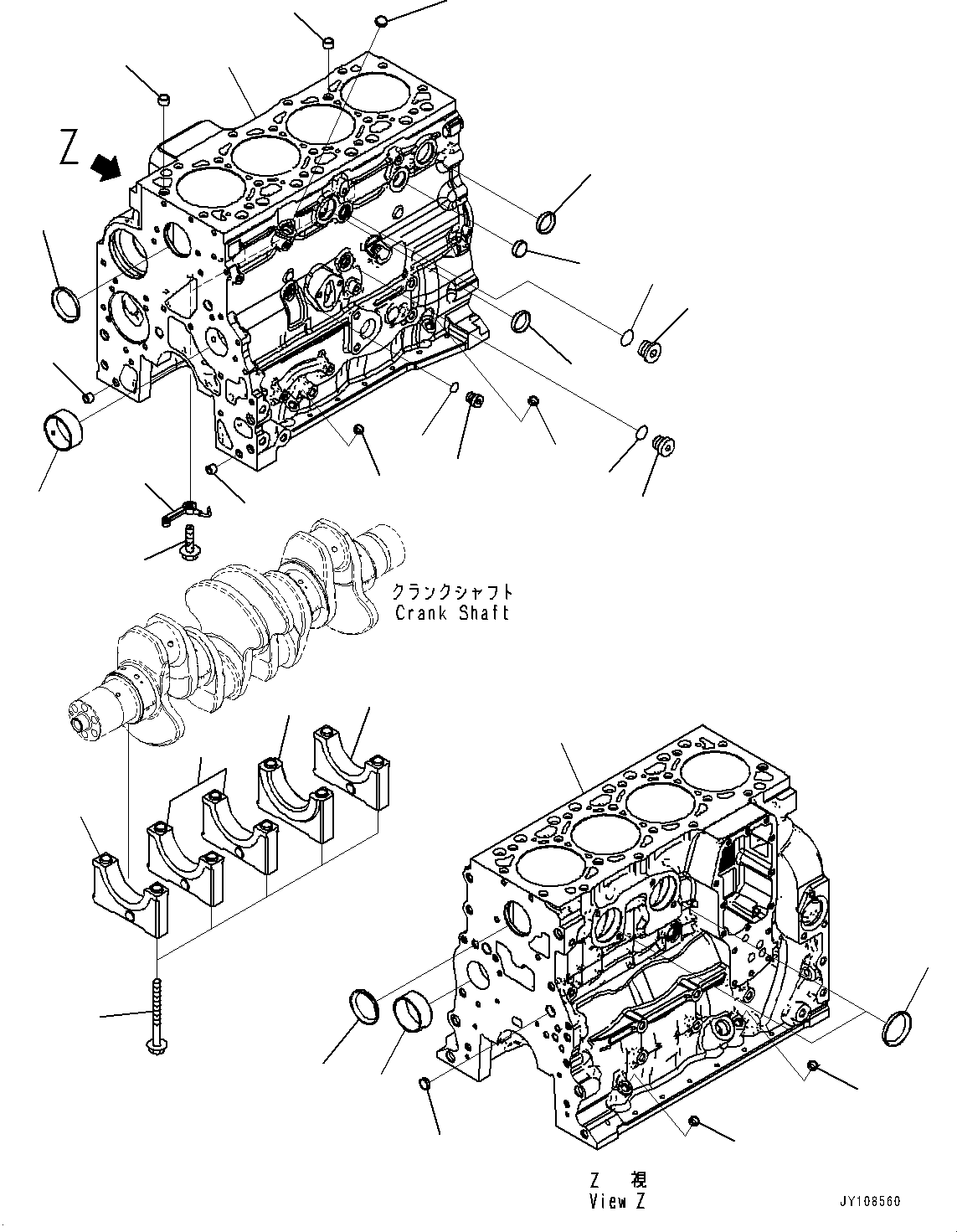 Блок цилиндров 6757-21-1310 KOMATSU