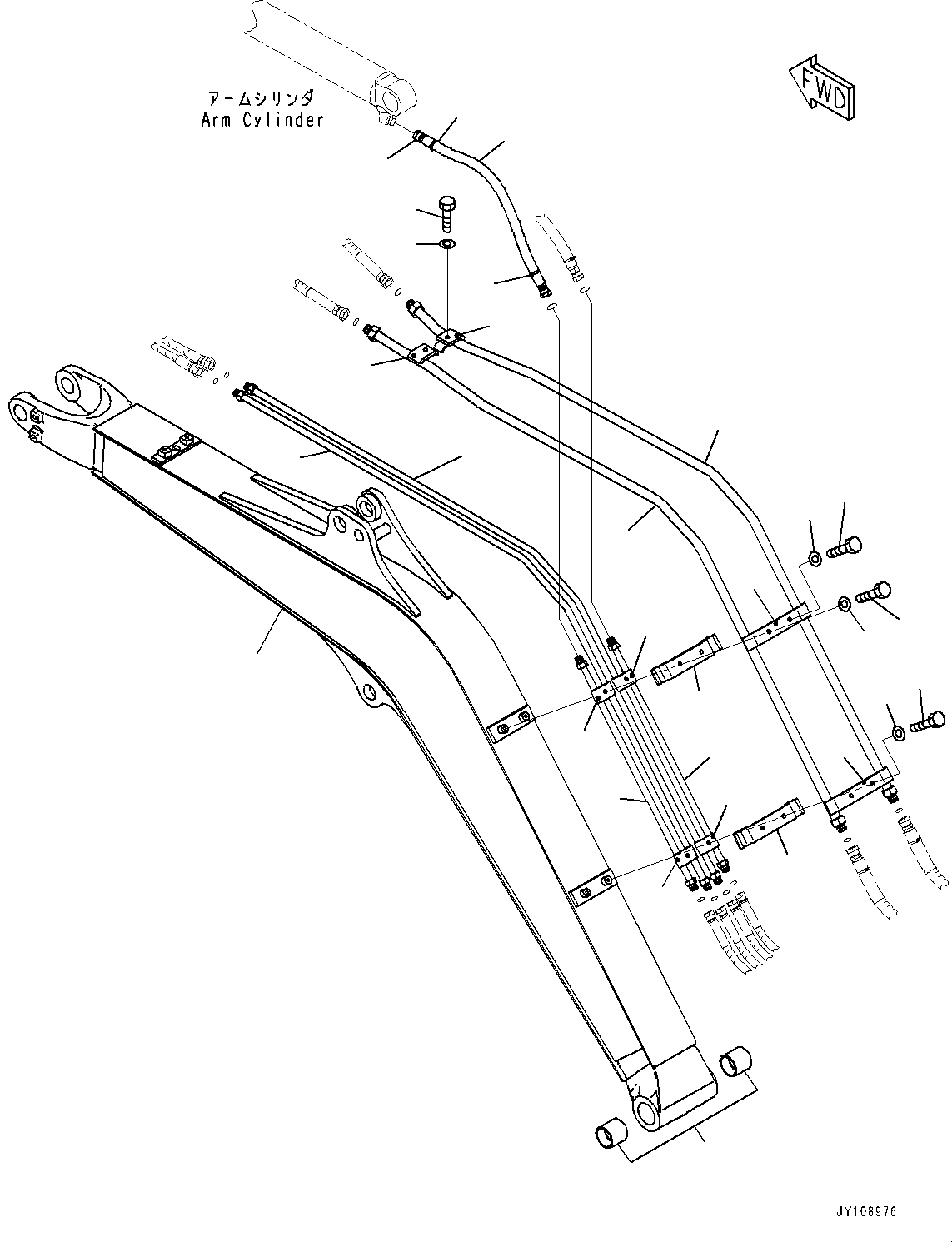Трубка лев. 22L-973-3910 KOMATSU
