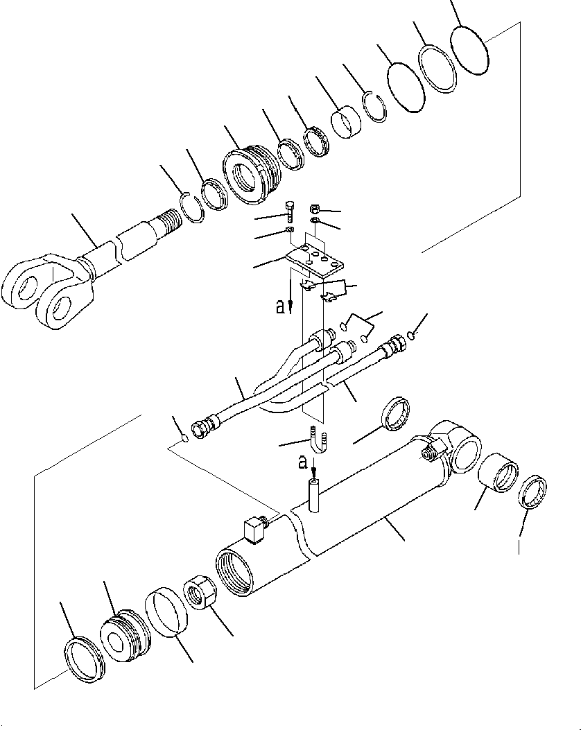 Cylinder Group L.H. 707-00-XE722 KOMATSU
