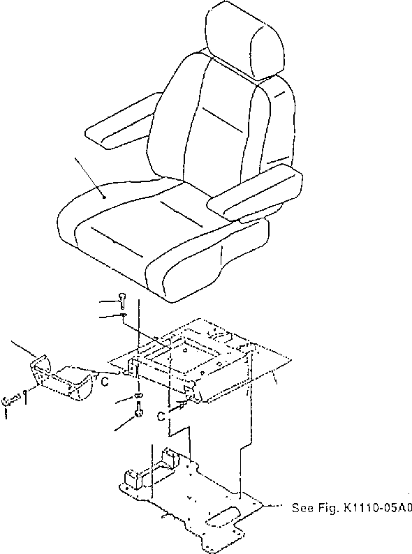 OPE SEAT A.,STD 20Y-57-C1200 KOMATSU