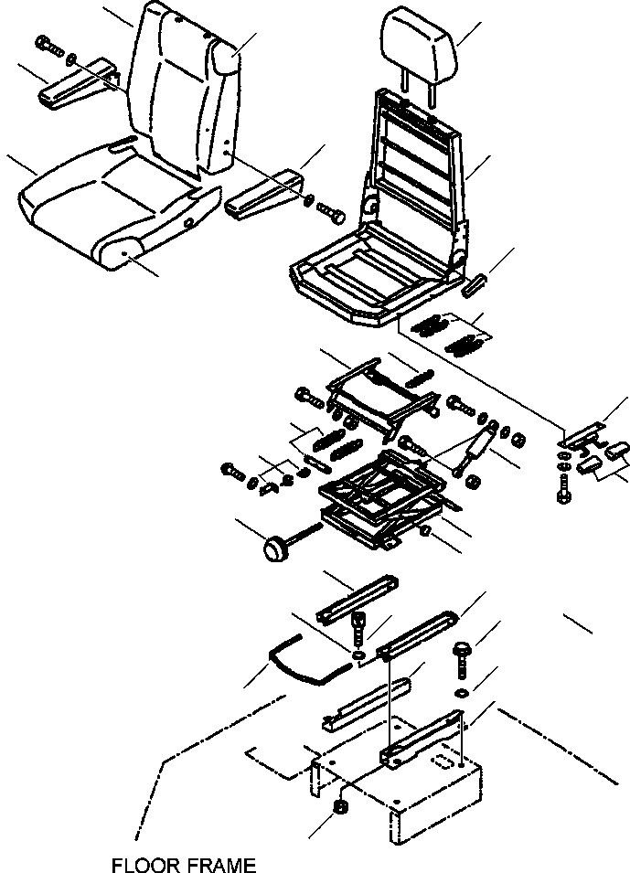 SEAT ASS'Y,FABRIC 421-57-21511 KOMATSU