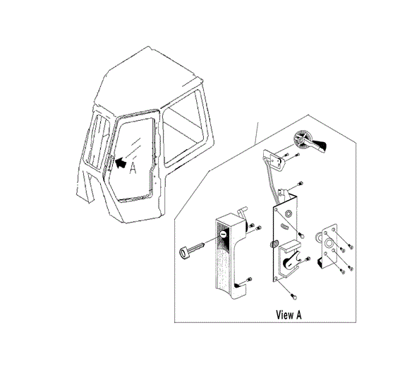 LOCK ASS'Y , R.H 3CB22Q002-D68 KOMATSU