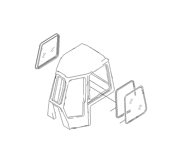 SIDE GLASS LH,RH 3CB28A001-D68 KOMATSU