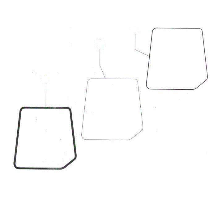 TRIM RUBBER GLASS 101055-005-D85 KOMATSU