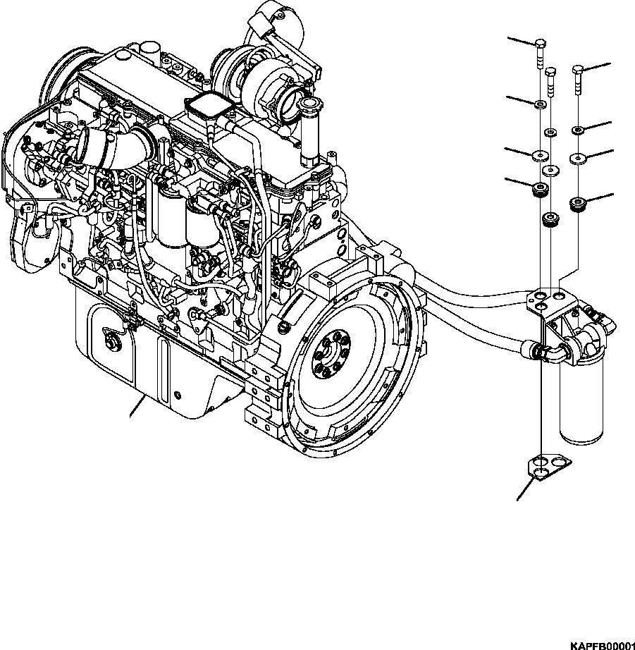 ENGINE, QSC 4A2-01-11111 KOMATSU