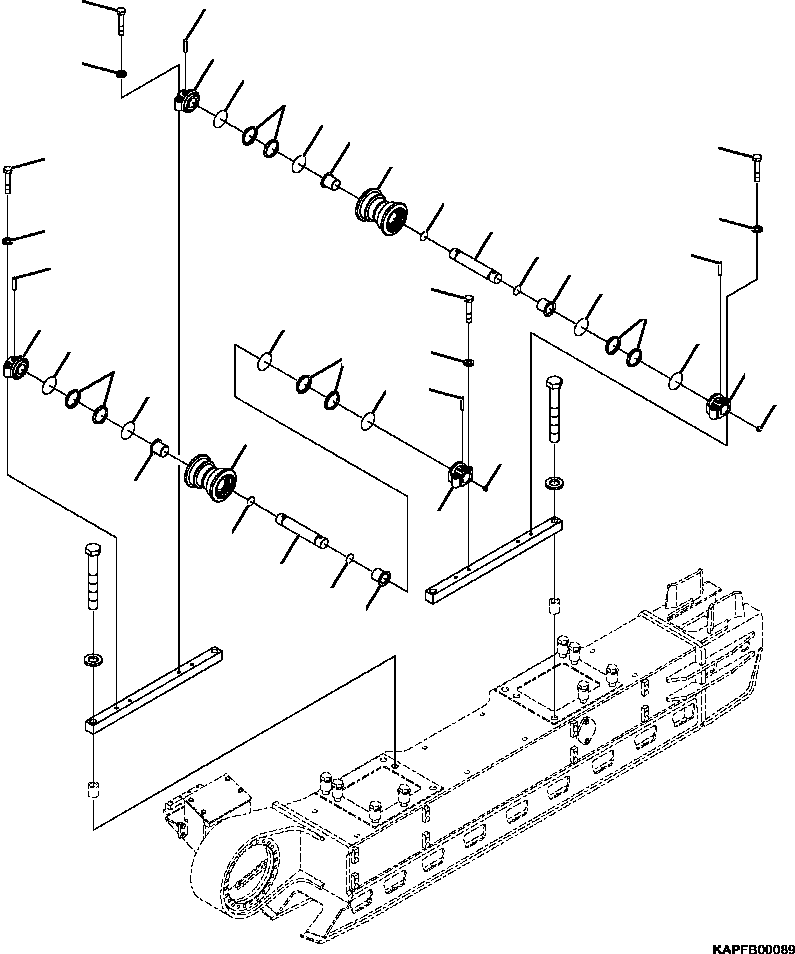 TRACK ROLLER ASSEMBLY. 207-30-00724 KOMATSU