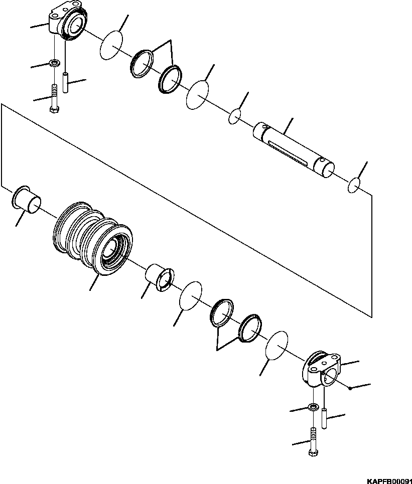 TRACK ROLLER ASSEMBLY. 207-30-00734 KOMATSU